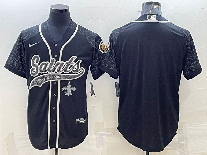 Men New Orleans Saints Blank Black Reflector 2022 Nike Co branded NFL Jerseys->women nfl jersey->Women Jersey
